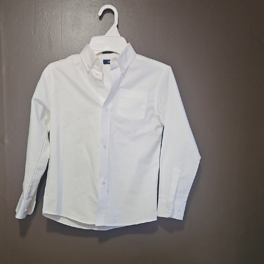 Izod Boys White Casual Button-Down Shirt